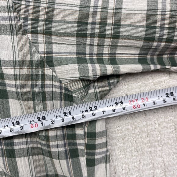 VTG Arnold Palmer Shirt Men L Tall Blue Green Button Down Silk Feel Read - Picture 8 of 15